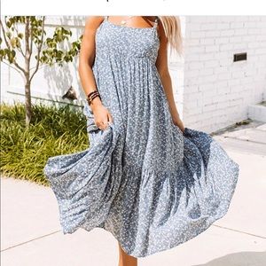 Impressions floral midi dress